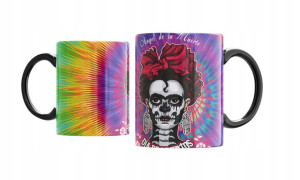 KUBEK CZARNY MUERTOS Czaszki Czaszka Meksyk v8