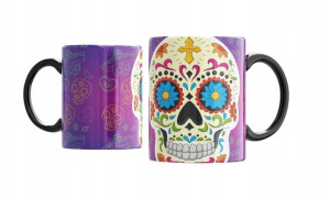 KUBEK CZARNY MUERTOS Czaszki Czaszka Meksyk v10