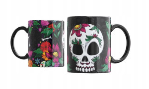 KUBEK CZARNY MUERTOS Czaszki Czaszka Meksyk v13