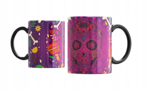 KUBEK CZARNY MUERTOS Czaszki Czaszka Meksyk v17