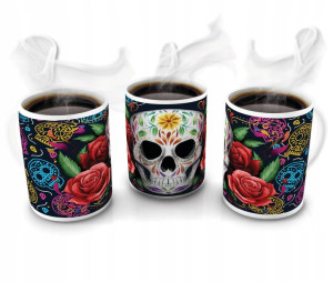 KUBEK 300ml MUERTOS Czaszki Czaszka Meksyk v2