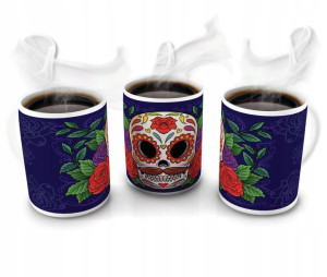 KUBEK 300ml MUERTOS Czaszki Czaszka Meksyk v6
