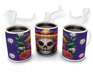 KUBEK 300ml MUERTOS Czaszki Czaszka Meksyk v15