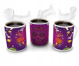 KUBEK 300ml MUERTOS Czaszki Czaszka Meksyk v17