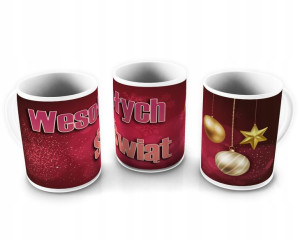 KUBEK 300ml Świąteczny Kubek Wesołych Świąt v17