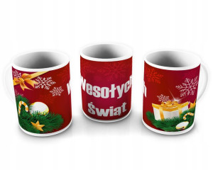 KUBEK 300ml Świąteczny Kubek Wesołych Świąt v19