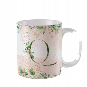 KUBEK LITERKA alfabetu kwiaty Monogram2021 Art Q