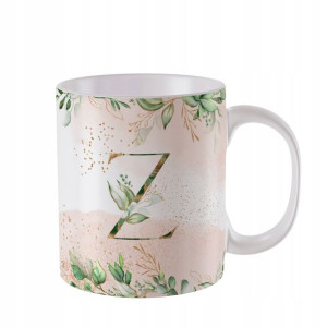 KUBEK LITERKA alfabetu kwiaty Monogram2021 Art Z