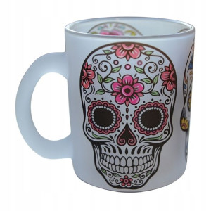 SZKLANKA KUBEK mat SZKLANY MUERTOS Czaszki Czaszka