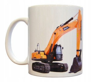 KUBEK ceramiczny MASZYNY BUDOWLANE Koparka + imię