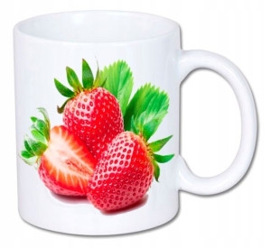 Kubek ceramiczny kolory HD+ Vege Owoce Truskawki