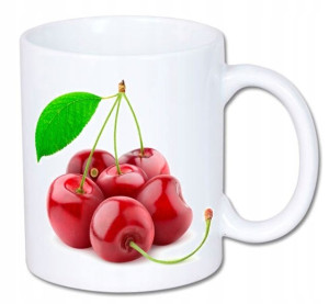 Kubek ceramiczny kolory HD+ Vege Owoce Czereśnie