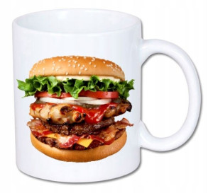 Kubek ceramiczny kolory HD+ Fast Food Burger Size+