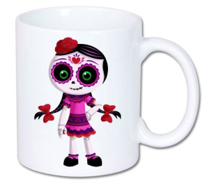 Kubek ceramiczny kolory HD Laleczka Muertos Muerte