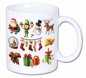 Kubek ceramiczny kolory HD+ Święta Merry Christmas