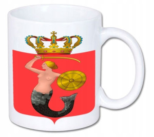 Kubek ceramiczny kolory HD+ Herb Warszawy Warszawa