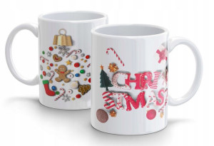 Kubek ceramiczny kolory HD+ Święta Merry Christmas