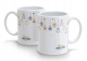 Kubek Merry Christmas Święta + TWOJE LOGO IMIĘ