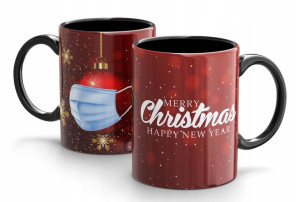 Kubek świąteczny Merry Christmas Pandemia COVID
