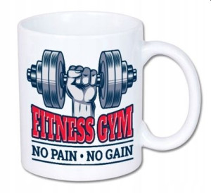 Kubek na siłownie kolory HD+ GYM NO PAIN NO GAIN