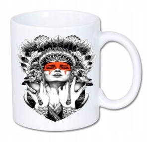 Kubek ceramiczny 300ml kolory HD+ Tattoo Indianka