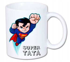 Kubek ceramiczny na dzień Ojca dla Taty SUPER TATA