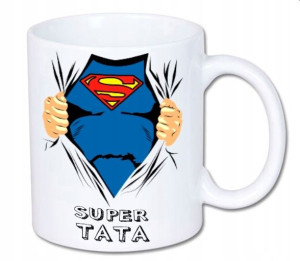 Kubek ceramiczny na dzień Ojca dla Taty SUPER TATA