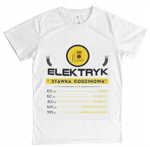 Koszulka T-Shirt stawka godzinowa ELEKTRYK - M