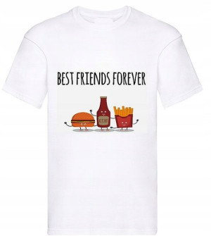 HIT! Koszulka na prezent BEST FRIENDS FOREVER - L