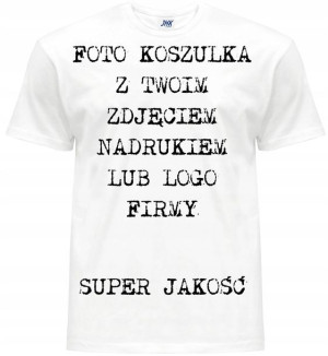 Foto Koszulka Twoje Logo Lub Zdjęcie Nadruk - Xxl