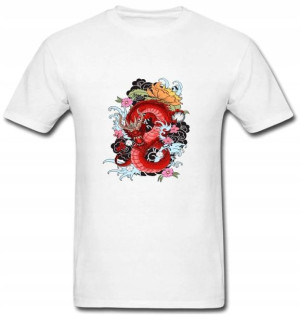 Koszulka męska T-shirt grafika JAPAN TATTOO - XXL