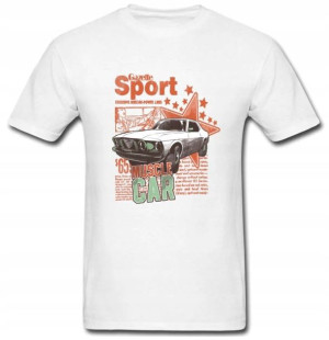 Koszulka męska T-shirt TUNING MUSCLE CAR - XXL