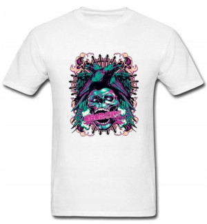 Koszulka męska T-shirt grafika SKULL ANARCHY - XL