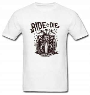 Koszulka męska T-shirt grafika RIDE CHOPPER - XL