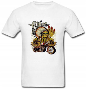 Koszulka męska T-shirt grafika RIDER CHOPPER - XXL