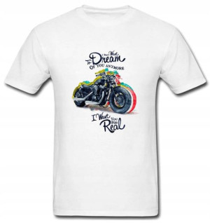 Koszulka męska T-shirt grafika MOTOCYKL MOTOR - L