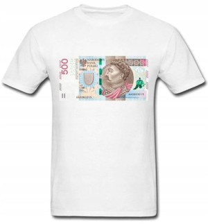 Koszulka męska T-shirt PIENIĄDZE 500 ZŁOTYCH - XL