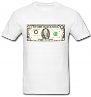 Koszulka męska T-shirt PIENIĄDZE 100 DOLARÓW - XL