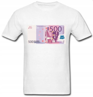 Koszulka męska T-shirt PIENIĄDZE 500 EURO - M
