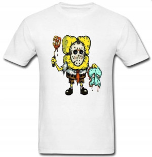 Koszulka T-shirt HALLOWEEN Jason SPONGEBOB - S