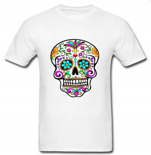 Koszulka T-shirt męski CZASZKA MUERTOS MEKSYK - L