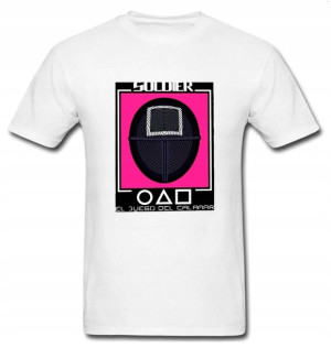 Koszulka męska T-Shirt - Maska SQUID GAME Soldier
