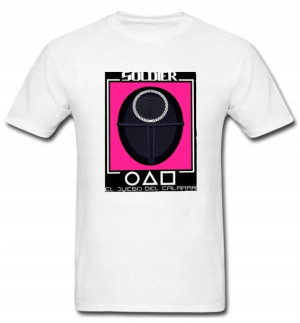Koszulka męska T-Shirt - Maska SQUID GAME Soldier