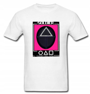 Koszulka męska T-Shirt - Maska SQUID GAME Soldier