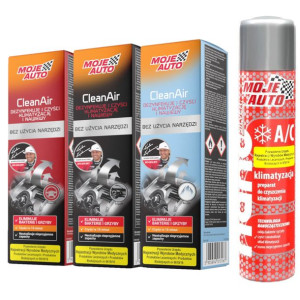 Zestaw: Czyszczenie klimatyzacji Moje Auto Nano Silver 200ml + 3 x granat 1