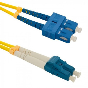 Patchcord Qoltec światłowodowy SC/UPC 2.0m żółty