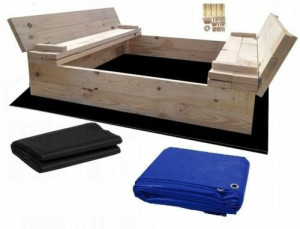 Piaskownica 120x120 zamykana solidna polska