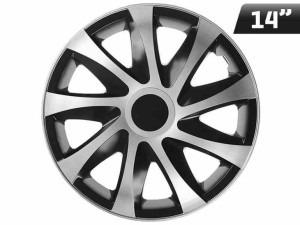 Kołpaki DRACO CS silver - black 14", 4 szt.