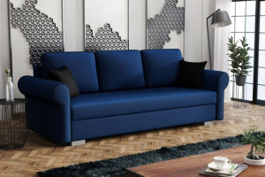 Sofa STILA Funkcja Spania Sprężyna Bonell Granatowa