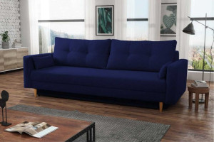 Sofa FLORO z Funkcja Spania Sprężyna Bonell Niebieska